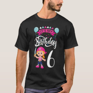 T-shirt C`est mon anniversaire 6 Enfants Fête Thème Pirate
