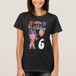 T-shirt C`est mon anniversaire 6 Pirate Party Theme Pirate