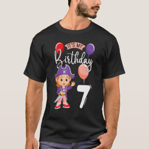 T-shirt C`est mon anniversaire 7 Pirate Party Theme Pirate
