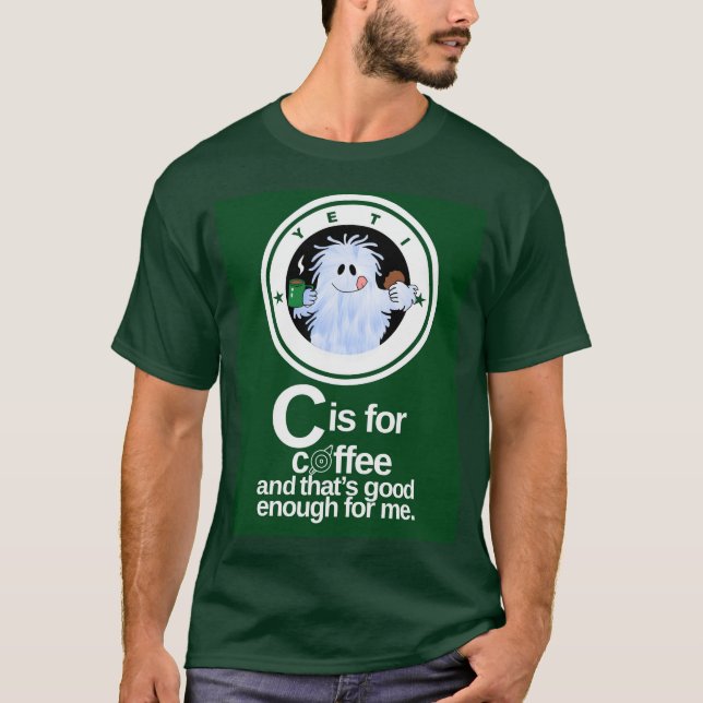 T-shirt C est pour Café(Vert) (Devant)