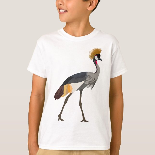 T-shirt C est pour la grue couronnée (Devant)