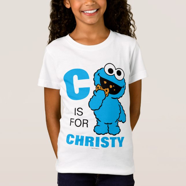 T-Shirt C est pour le Cookie Monster | Ajoutez votre nom (Devant)