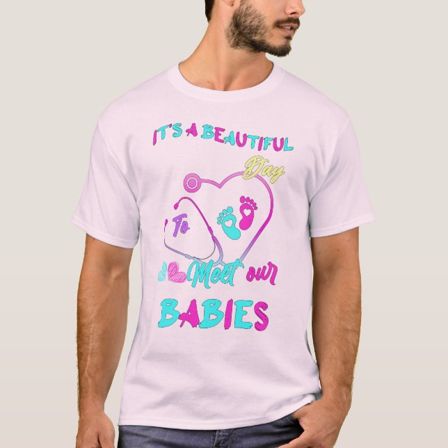 T-shirt "C’est une belle journée pour rencontrer nos bébés (Devant)