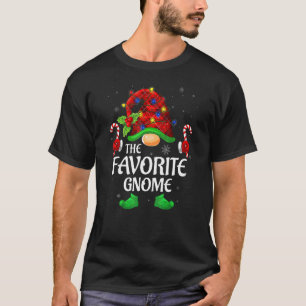 T-shirt C favorite Gnome Buffalo carreau rouge famille app