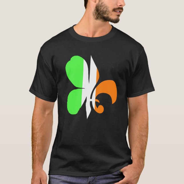 T-shirt C Fleur Louisiana Irish Cajun New Orleans St Patri (Devant)
