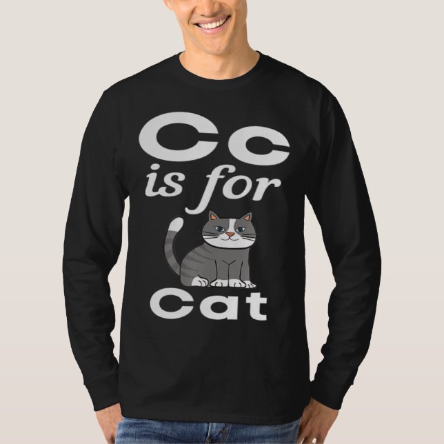 T-shirt C Is For Cat Pre School Kindergarten Eacher Studen (Devant)