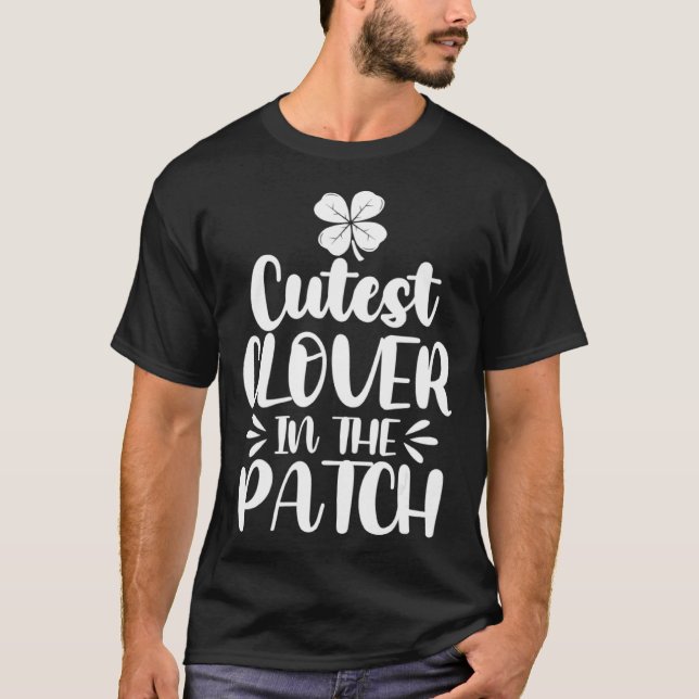 T-shirt C le plus mignon dans le patch St Patricks Day étu (Devant)
