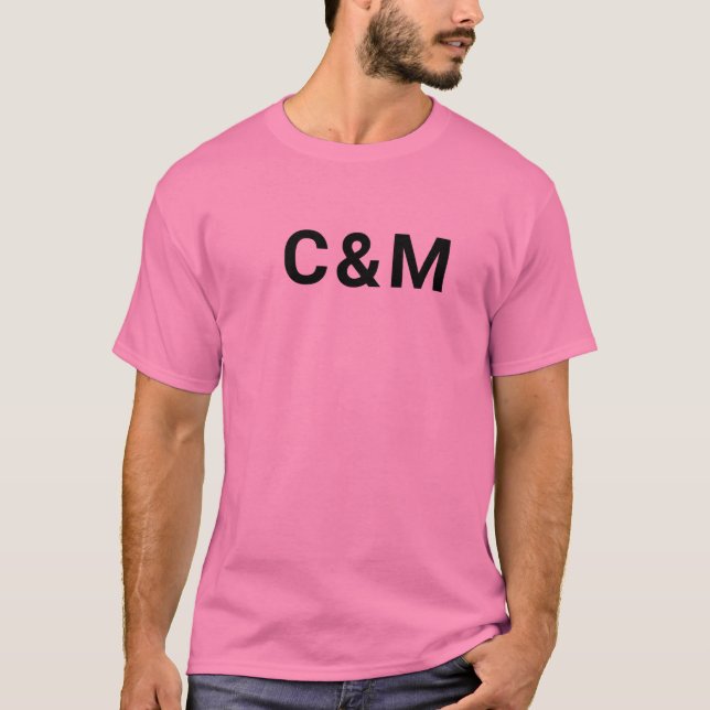 T-shirt C&M rose (Devant)