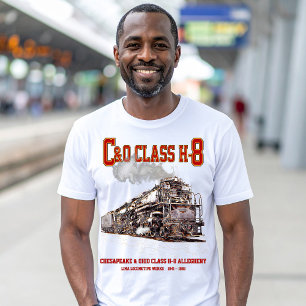 T-shirt C&O Classe H-8 2-6-6-6 Locomotive à vapeur Alleghe