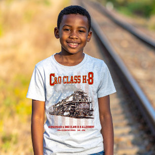 T-shirt C&O Classe H-8 Locomotive Allegheny - Drapeau amér