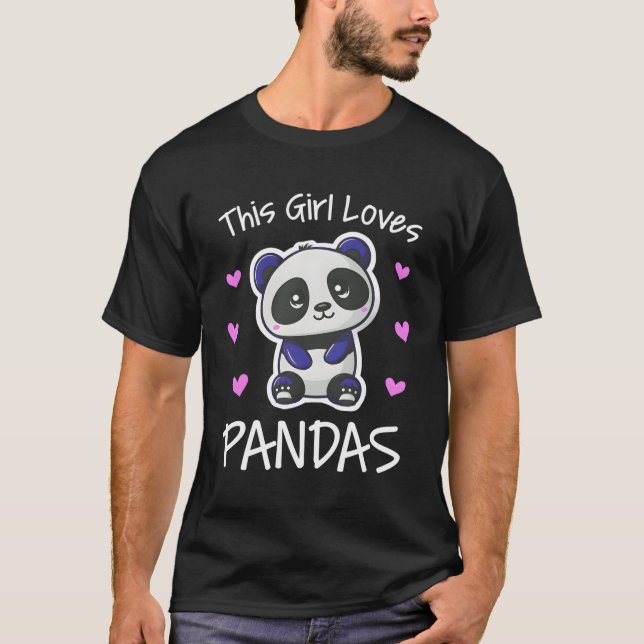 T-shirt Ça Aime Pandas Panda He Purple (Devant)