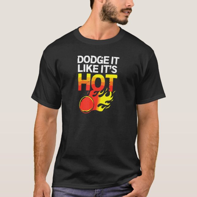 T-shirt Ça aime son équipe de dodgeball chaud (Devant)
