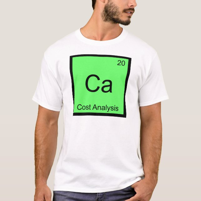 T-shirt Ca - Analyse de coût Symbole d'élément de chimie d (Devant)