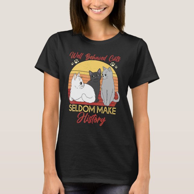 T-shirt Ca  Chats Bien Elevés  Chat Mignon (Devant)