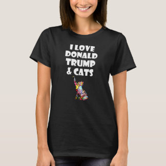T-shirt Ca I Love Donald Trump And Cats Maga Patriot