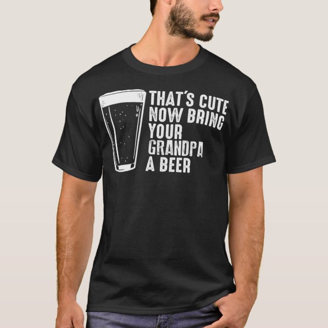 T-shirt Ça Mange Maintenant Apportez Une Bière À Votre Gra (Devant)