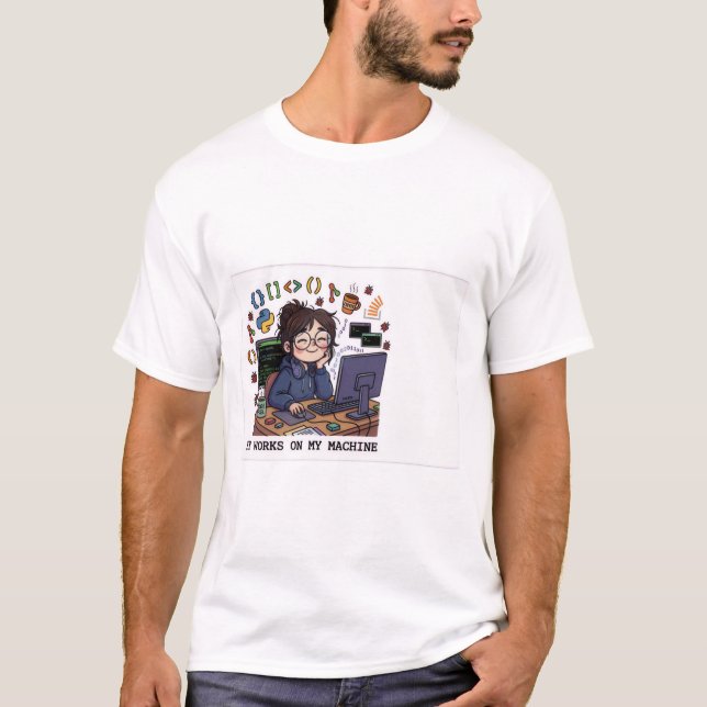 T-Shirt 'Ça marche sur ma machine' - Programmeur d (Devant)