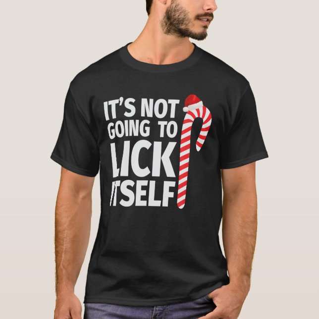 T-shirt Ça ne va pas se lick Sucre de canne de Noël (Devant)