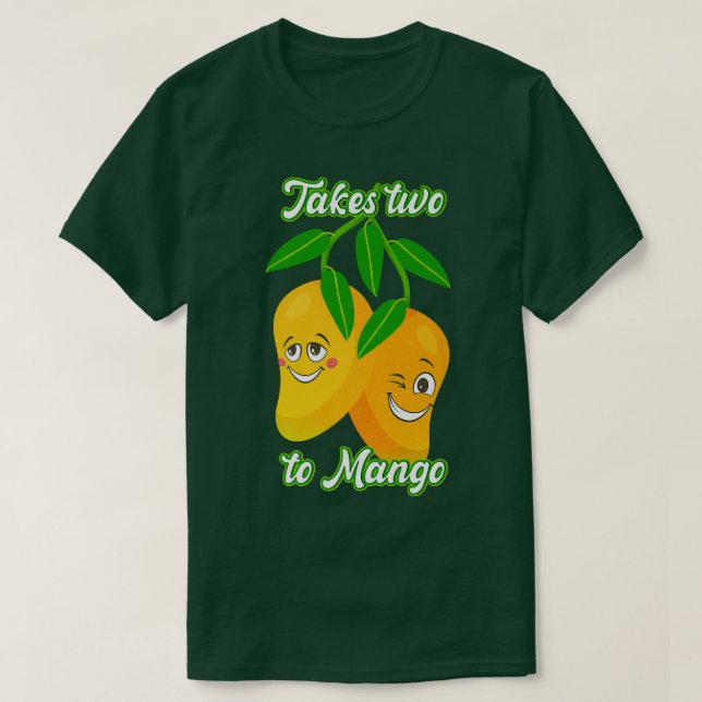 T-shirt Ça prend deux pour manger des mangues (Design devant)
