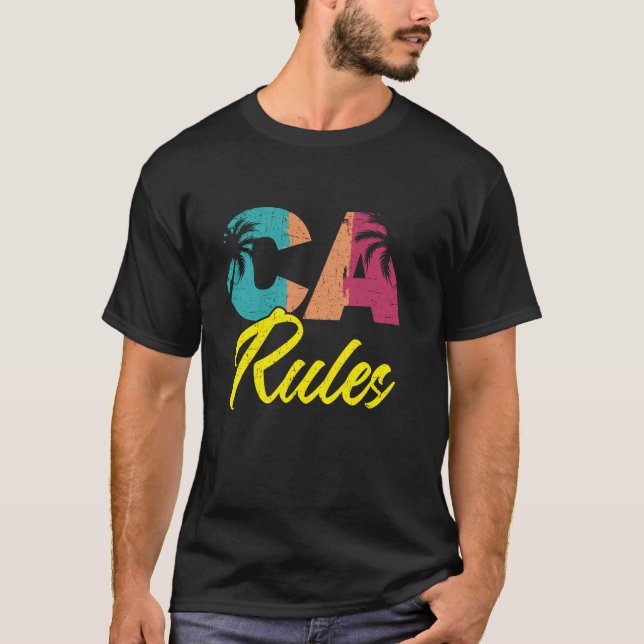 T-shirt CA Règles Californie USA Amérique Californie améri (Devant)