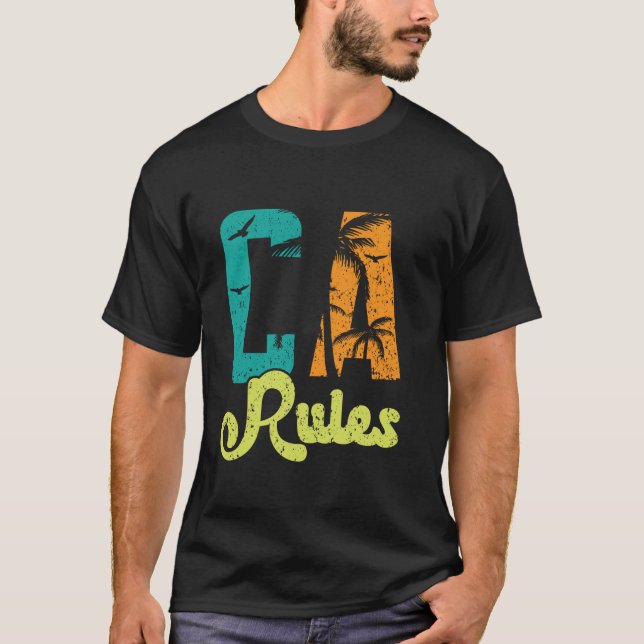 T-shirt CA Règles Californie USA Amérique Californie améri (Devant)