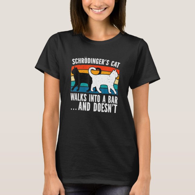 T-shirt Ca  Science Schrodinger S Chat (Devant)