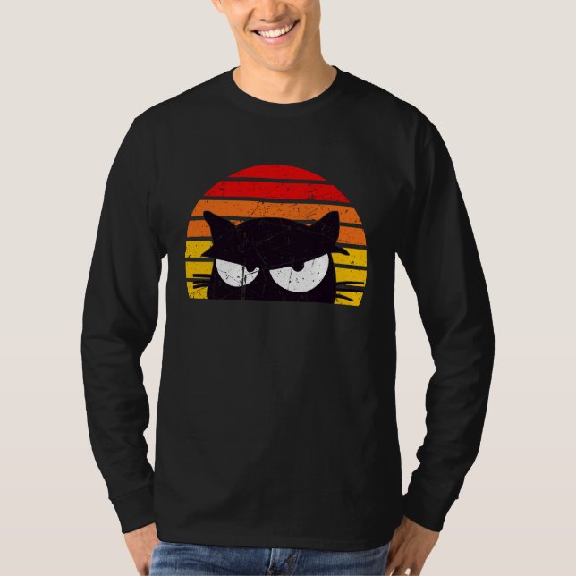 T-shirt Ça va bien chéri Mème Rétro Chat Minou Coucher de  (Devant)