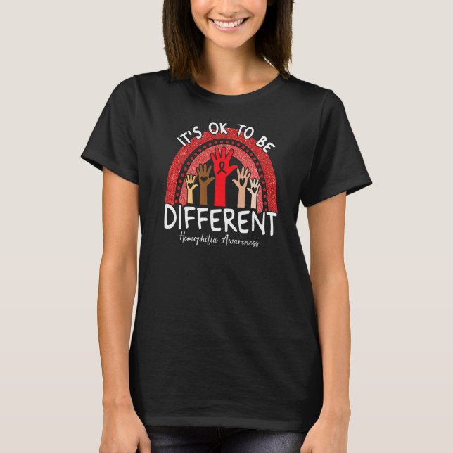 T-shirt Ça va d'être différent Hémophilie sensibilisation  (Devant)