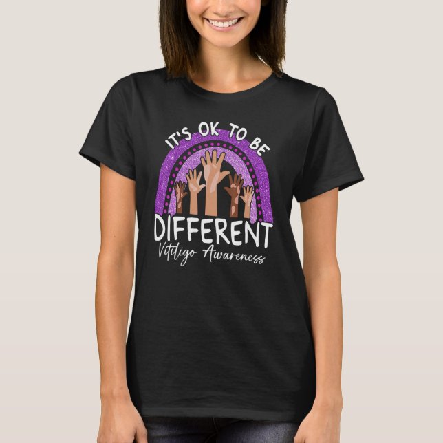 T-shirt Ça va d'être différent Vitiligo Sensibilisation (Devant)
