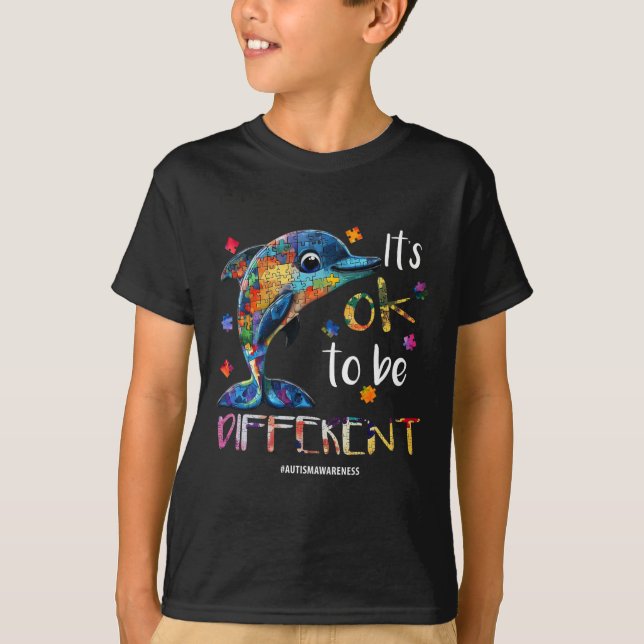 T-shirt Ça va être différent - Dauphin de Sensibilisation  (Devant)