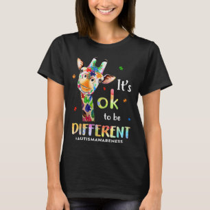 T-shirt Ça va être différent Giraffe Puzzle Autism Awar