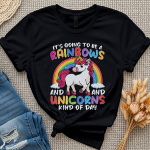 T-shirt Ça va être un arc-en-ciel et des licornes mignons