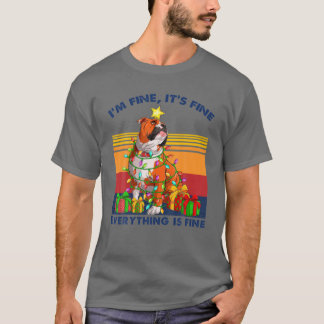 T-shirt Ça va, tout va bien c'est Noël à Bulldog