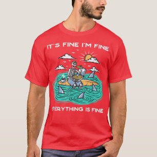 T-shirt Ça va, tout va bien, Squelette