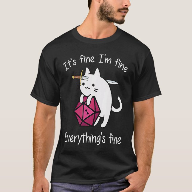 T-shirt Ça va, tout va bien, tout va bien, les beaux chats (Devant)