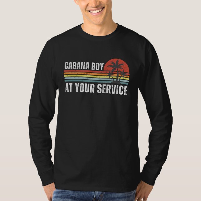 T-shirt Cabana Boy  Mens Summer Pool Party Bartender Barte (Devant)