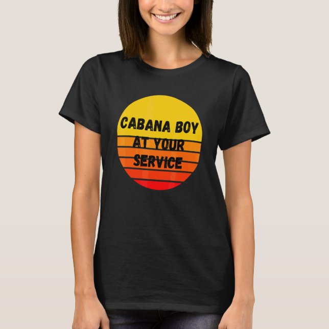 T-shirt Cabana Boy Summer Pool Party Bartender Bartending (Devant)