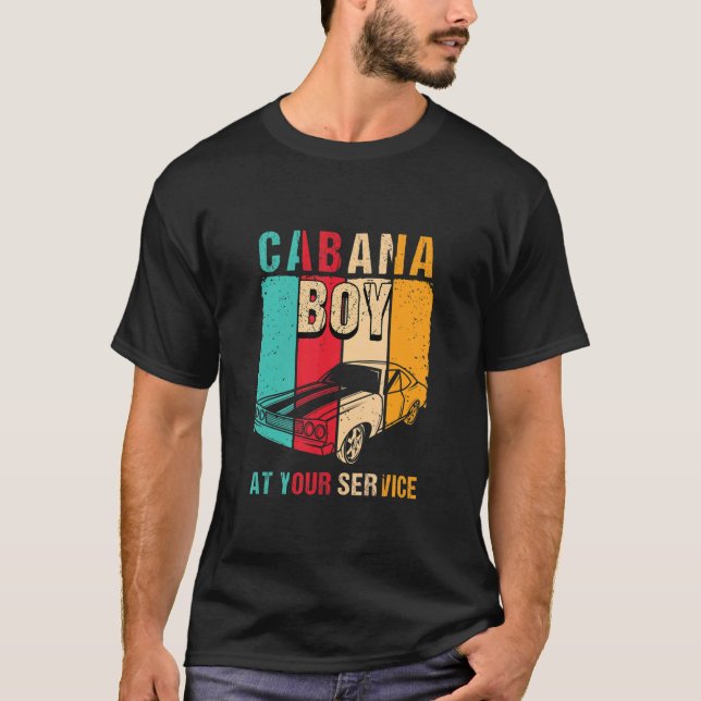T-shirt Cabana Garçon À Votre Service I Fun Pool Bartender (Devant)