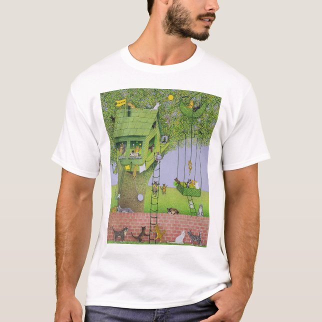T-shirt Cabane dans un arbre de chat (Devant)