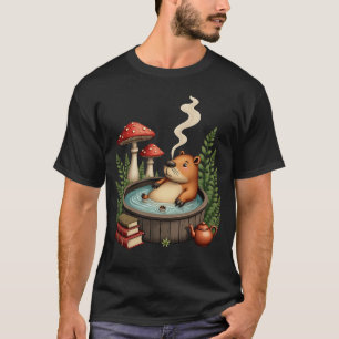 T-shirt Cabane de Capybara Core Cottage Bain Thermique Poe