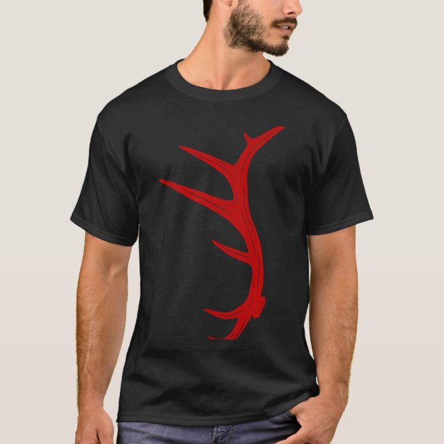 T-shirt Cabane de chasse à l'élan perdue de bois  (Devant)