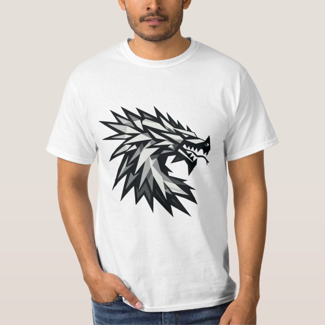 T-shirt Cabeza de dragón poligonal (Devant)