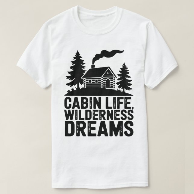 T-shirt Cabine confortable dans la silhouette forestière (Design devant)