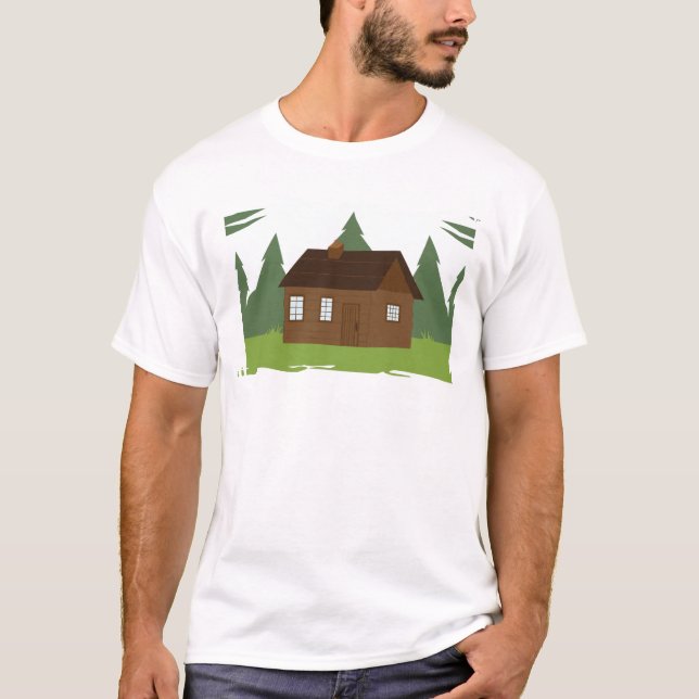 T-shirt Cabine dans les arbres (Devant)