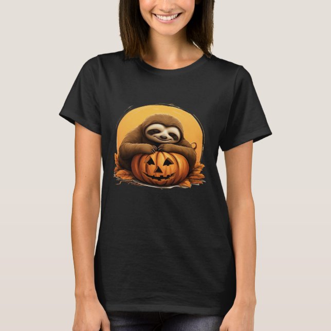 T-shirt Cabine de couchage et Halloween Citrouille classiq (Devant)