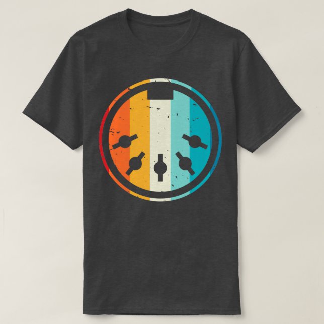 T-shirt Câble MIDI Synthétiseur musique électronique  (Design devant)