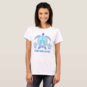 T-shirt Cabo San Lucas Mexique MX Blue Sea Turtle Souvenir