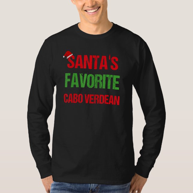 T-shirt Cabo Verdean Funny Cabo Verde Pyjama Noël (Devant)