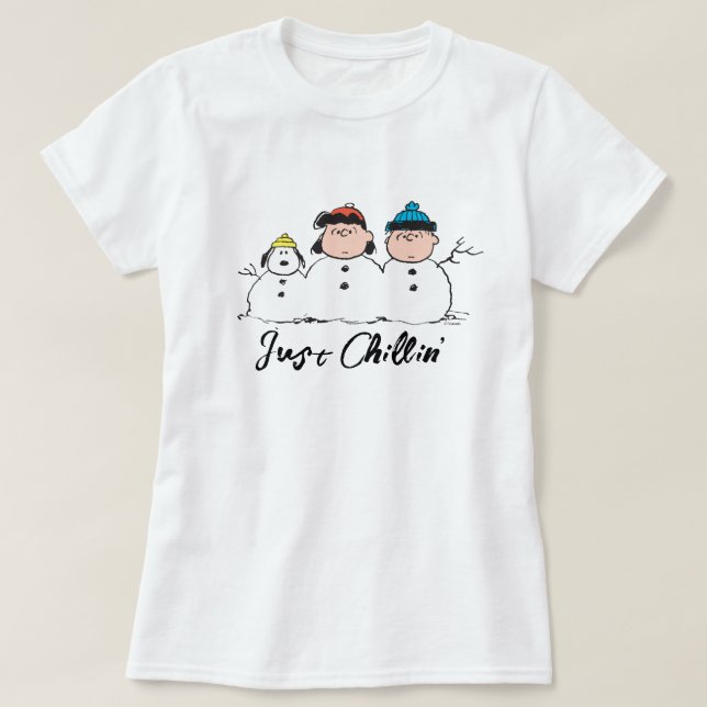 T-shirt cacahuètes | 3 Personne Snowman (Design devant)