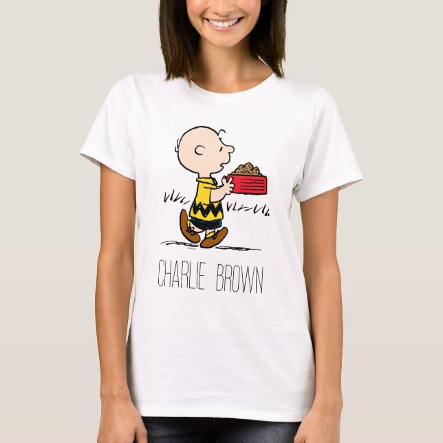 T-shirt cacahuètes | Charlie Brown avec Snoopy's Dish (Devant)